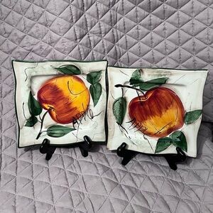 2 Pfaltzgraff Parisian Fruit Design Plates